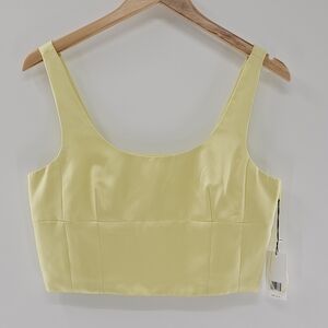 Jason Wu Yellow Cropped Tank Top Womens Size Medium
